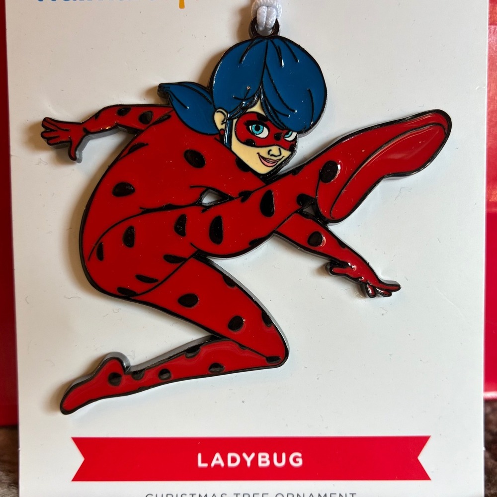 Hallmark Miraculous Ladybug Ornament Red Black Enamel Metal Walmart Exclusive